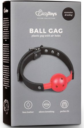 Kjøp Easytoys Ball Gag With PVC Ball Red - Gagball | God pris