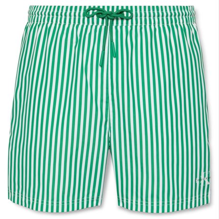 Calvin Klein | Grønne Stribede Badeshorts til mænd - Badeshorts