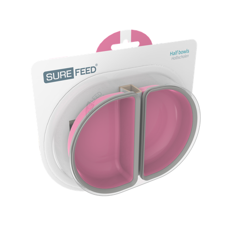 SureFeed - Fôringsautomat halvskål - rosa 2-pk - Katt - Matplass og vannfontener for katt - Fôrautomater for katt - ZOO.no