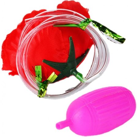 Blomstertriksleketøy, vannsprutende rød rose spøkelek for barn, gutter,