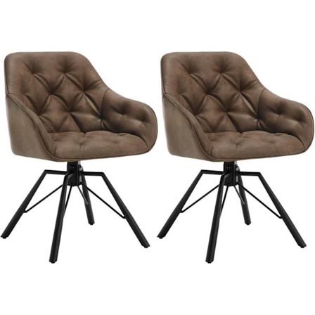 Rootz ruokapöydän pyörivä tuoli - Keittiön tuoli - Kääntyvä pehmustettu tuoli - keinonahka - 57,5 ​​cm x 82,5 cm x 53 cm