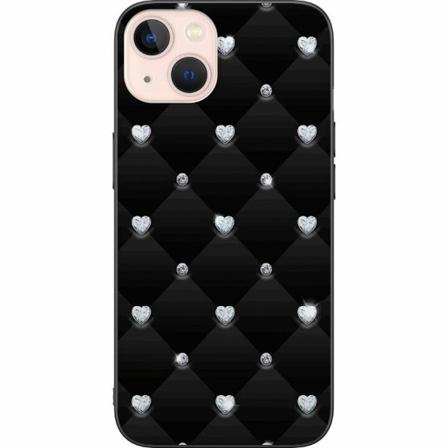 Apple Iphone 13 Svart Skal Diamant Hjärta