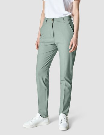 Shaping New Tomorrow - Dame - Tapered Essential Women Pants - Calm Green Melange - Størrelse 25/34