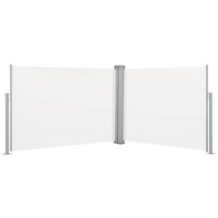 Vidaxl Infällbar Sidomarkis Gräddvit 120x1000 Cm Creme