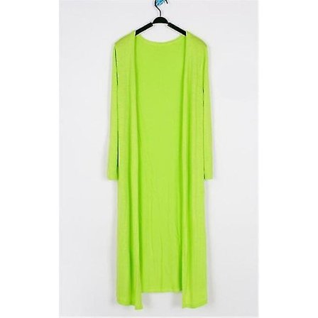 Bomull Cardigan Lang Ermet Frakk Dame Lang Cardigan Casual Yttertøy 12 Farger For Sommer Og Høst