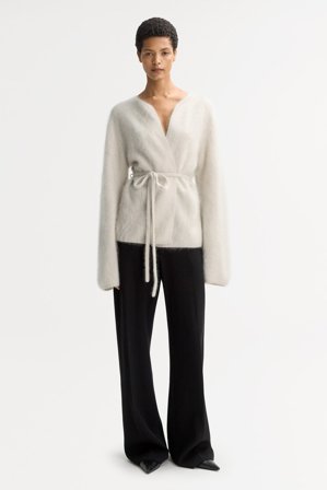 Soft Goat - Brushed cardigan - Kashmirtröja dam - M - Chalk