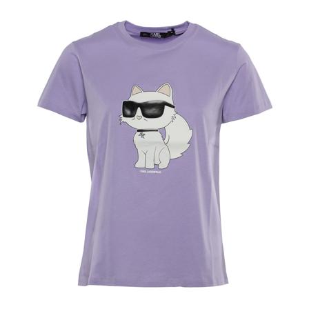 Karl Lagerfeld, T-Shirts Paars, Dames, Maat:M