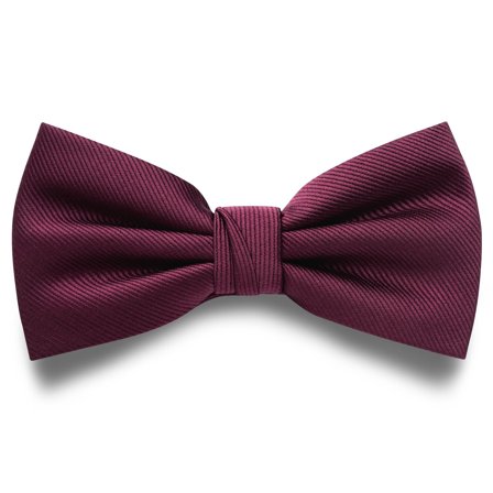 Karmazynowa wstępnie zawiązana muszka rypsowa dla mężczyzn - Muszki gotowe do noszenia