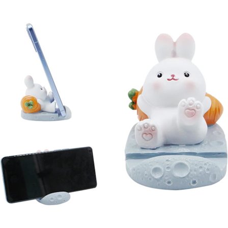 Unik söt mobiltelefonhållare bilhållare cool rolig 3D tecknad katt kanin djurdesign mobiltelefon surfplatta stativ för skrivbord