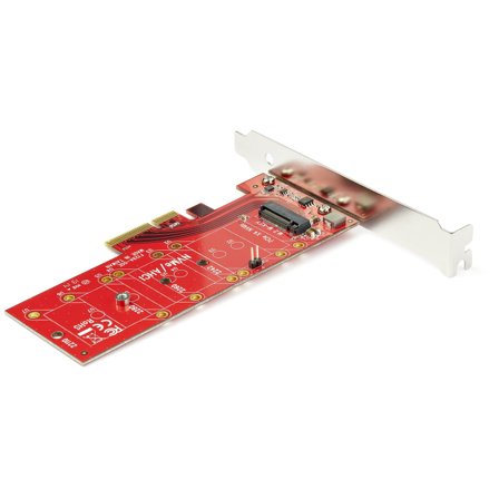 StarTech x4 PCI Express to M.2 PCIe SSD Adapter Card - for M.2 NGFF SSD - Grensesnittsadapter - M.2 - Expansion Slot to M.2 - M.2 Card - PCIe x4 - rød