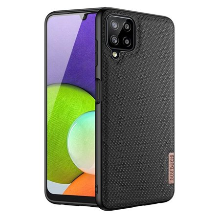 Dux Ducis Fino kotelo päällystetty nylon materiaalia Samsung Galaxy A22 4G musta