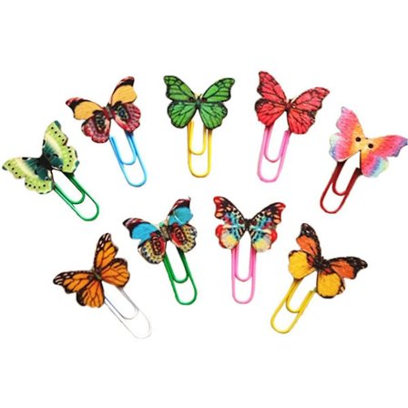 50 stk. Fashion Butterfly Papirclips Kreativ Søde Tegneserie Binder