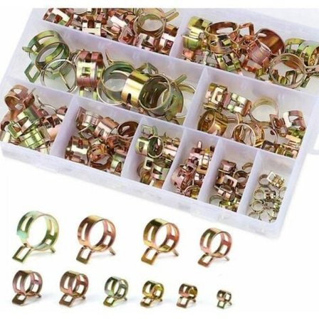 Højkvalitets fjederbåndsspændebånd til flere anvendelser, selvspændende lækageforebyggende galvaniseret stålslangeklemme til brændstofslange silikone