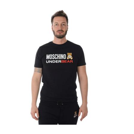 Moschino, t-shirt Czarny, Mężczyzna, Rozmiar: S