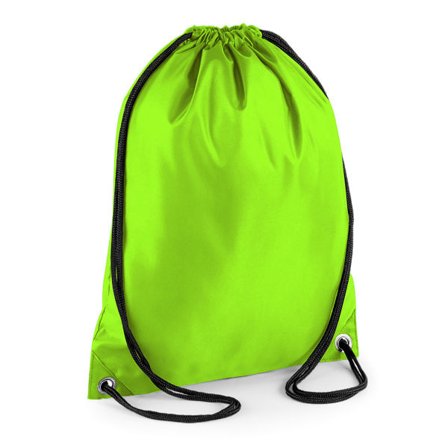 BagBase Budget Vattenavvisande Sport Gymväska Dragsko Väska (11 Lime One Size