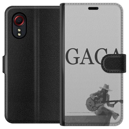 Kompatibelt Lommeboketui til Samsung Galaxy Xcover 5 Stitch omgitt av blåbær med søt kawaii-stil teddybjørn