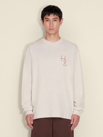 Holzweiler Ranger Logos Longsleeve - Sand Mix - Men's - Extra Large
