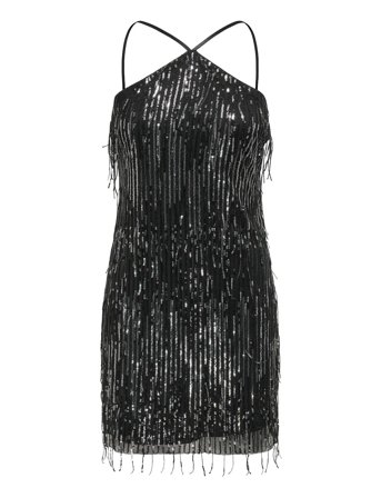 ONLY Onlspacy Sl Halterneck Sequins Dress Wvn - Black - S