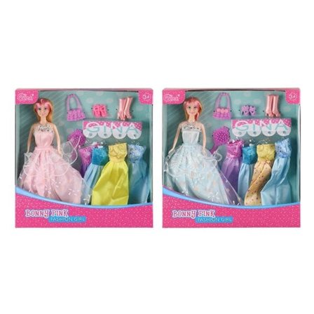 Modedocka 29cm med kläder och skor