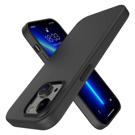 iPhone 14 Plus Skal Liquid Silicone - Svart