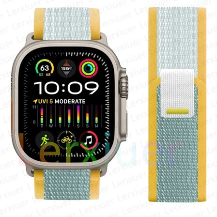 Trail-armband för Apple Watch Ultra 2, 49 mm, 44 mm, 45 mm, 40 mm, 41 mm, 38 mm, 42 mm, 45 44 mm armband iWatch serie 8 9 7 6 5 3 se Sunshine