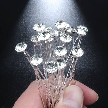 U-muotoinen timanttihiusklipsi, muototimanttihiusneula, häähiukset