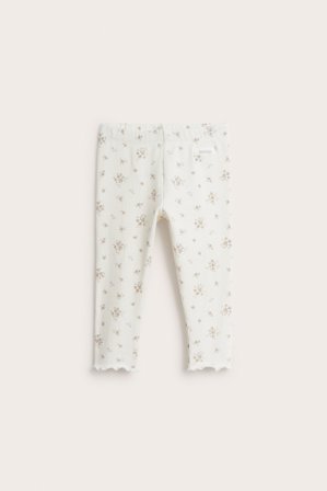 Newbie | Ribbade leggings | Offwhite