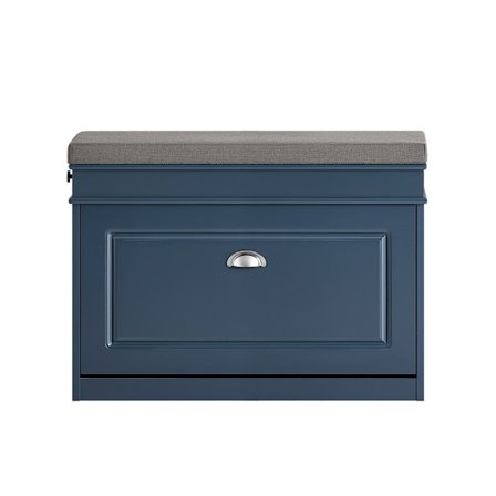 SoBuy blå skohylla med 1 dörr 24x75.01x51.99cm, funktionell FSR82-L-B