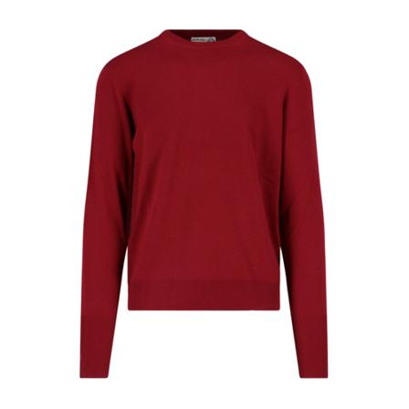 Ballantyne Round-neck Strik Rød, Herre Strik
