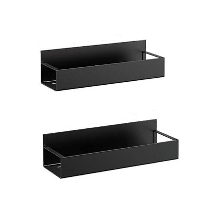 2 stk. Flyttbare Magnetiske Krydderhyller til Kjøleskap, Metall, Svart