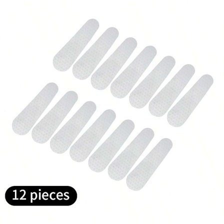 12 skulderstropper, skridsikre patches, genanvendelige, vaskbare, transparente skuldertasker, skridsikre, moderigtigt tilbehør til bagage (stor 