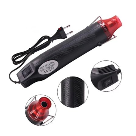Mini Elektrisk Varmepistol 300W Bærbar Varmepistol Temperatur DIY Varmepistol for Tørking av Maling, Gummistempel, Oppvarming av Leire