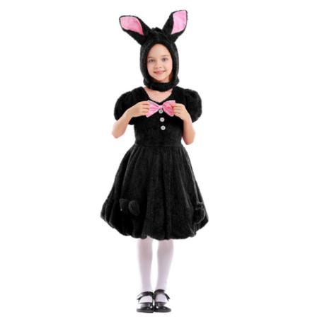 Söt Djurdräkt För Flickor, Cosplayklänning För Barn Black Xl