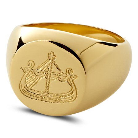 Lorne Gold-Tone Makt Ring for Men - Signet rings
