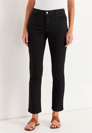 Cellbes of Sweden - Stretchjeans med rakt ben - tre längder Linnea - svart / denim - för damer - 54S