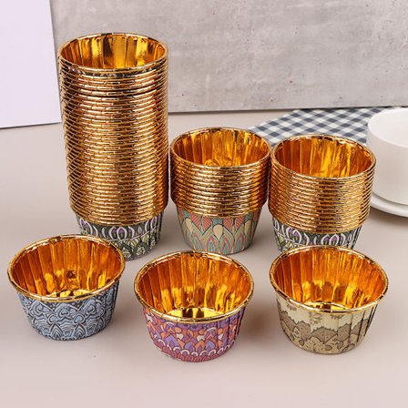50 stk fortykket rund muffin cupcake liner kage wrappers bagning