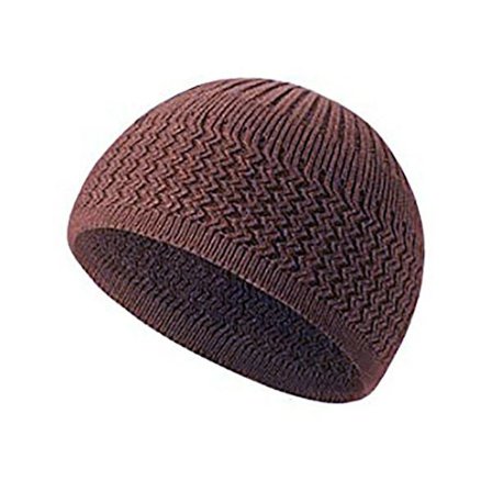 Muslim Cap Strikket Lue KAFFE