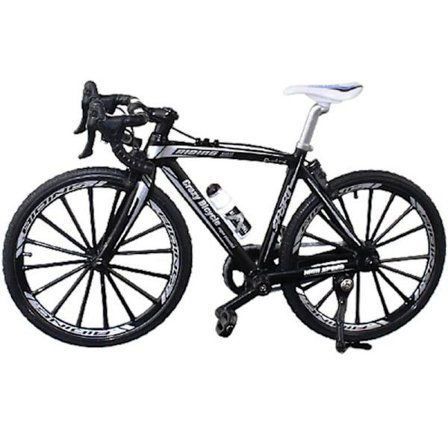 Miniatyr Sykkelmodell Leketøy Legering Plast Utførelse Terrengsykkel Leker Gaver Til Gutter Bøy Sykkelen Svart