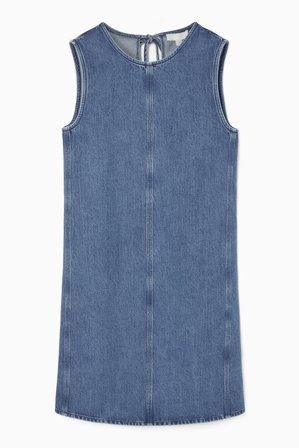 COS Femme Robe Baby Doll En Denim Dress in Bleu