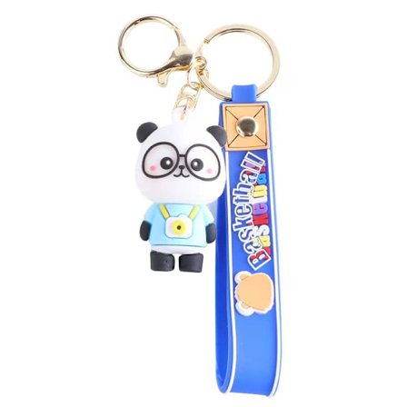 Sød tegneserie nøglering til mænd og kvinder, rød panda, taskepynt, ideel gave til venner og familie