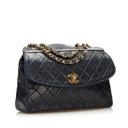 Chanel Vintage Pre-owned Shoulder Väska svart, Dam Vintage Väskor, Dam, Storlek: ONE SIZE