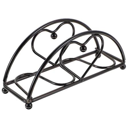 Restaurant Bordplade Serviet Holder Køkken Serviet Holder Metal Papir Serviet Holder Sort 12x5x7cm Black 12x5x7cm