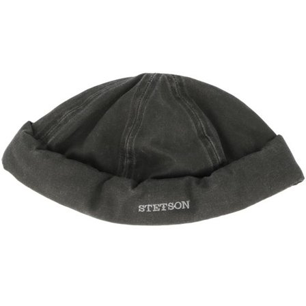 Stetson - Svart shortbeanie Beanie - Docker Co/Pe Black Short Beanie @ Hatstore
