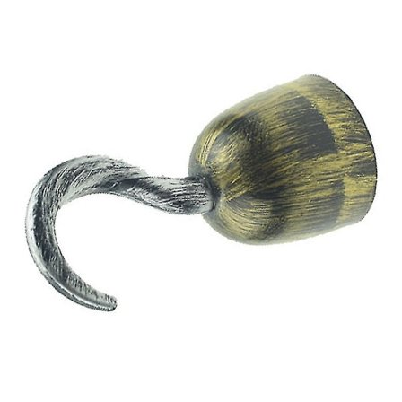 Piratkrok Kaptein Kroken Hånd Plastkrok Pirat Kostyme Tilbehør Halloweenfest Rollespill Forsyninger (antik messing) (1 stk)