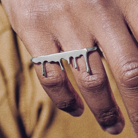 Fahrenheit | Dvojitý prsten tavená ocel pro muže - Ocelové prsteny