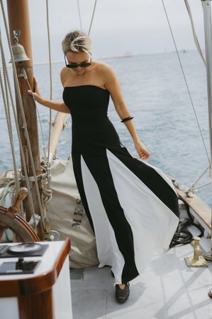 Sofi Fahrman Engelbert x NA-KD Bandeau Pleated Maxi Dress - Lange kjoler - Flerfarvet - S