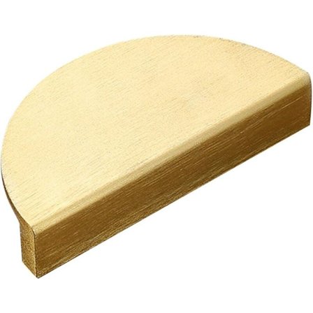 10 cm:n harjattu messinki kullanvärinen puolikuun muotoinen laatikko- tai kaappiveto (1 kpl)