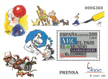Spanien - Aviser - Postfrisk miniark
