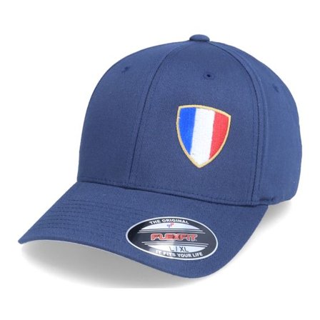 Forza - Blå flexfit Keps - France Flag Shield Navy Flexfit @ Hatstore