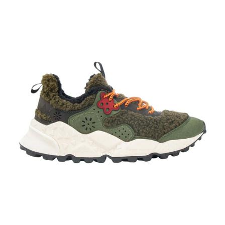 Flower Mountain, Faux Shearling and Vegan Friendly Suede Sneakers Groen, Dames, Maat:40 EU